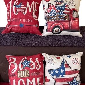 4 Patriotic Pillows/Pillow Covers to Brighten Your Home. $65 OBO